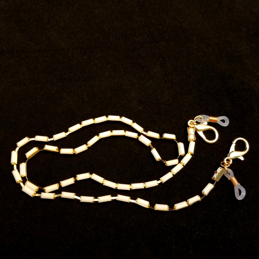 Rectangular Stone Beaded Sunglasses Holder